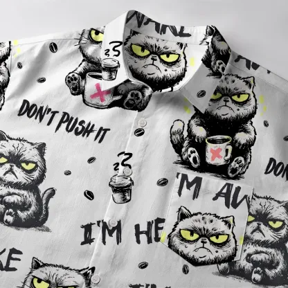 Tokyo-Tiger I'm Awake Button-up Shirt