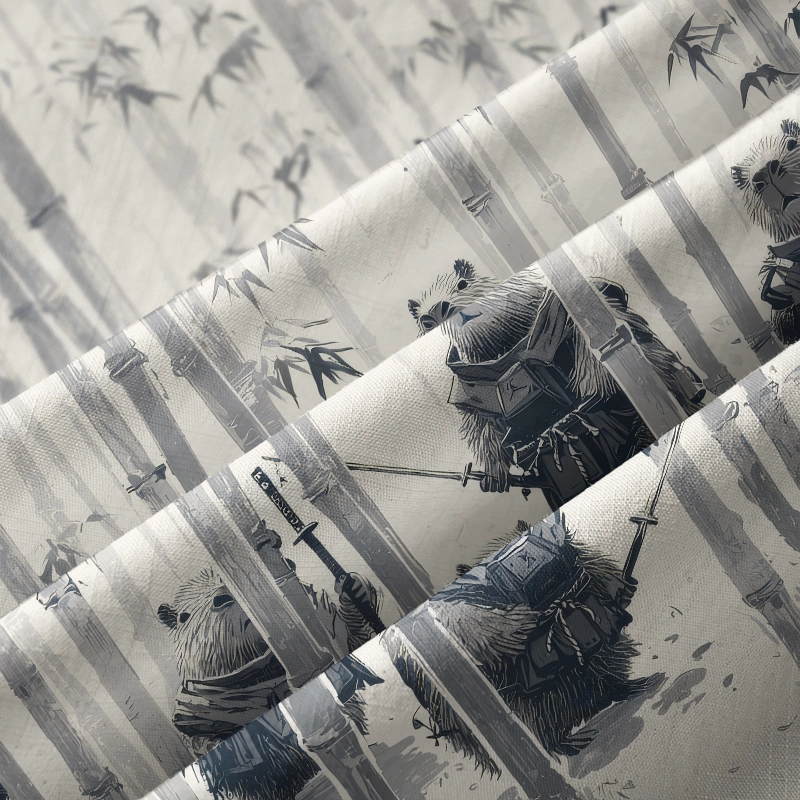 Tokyo-Tiger Capybara Japanese Samurai Button-up Shirt