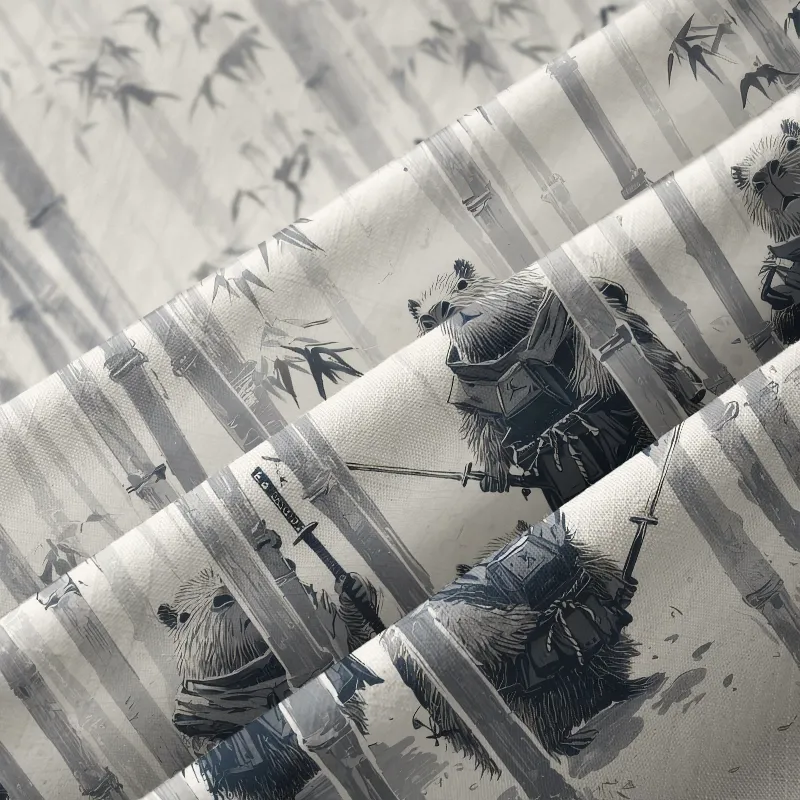 Tokyo-Tiger Capybara Japanese Samurai Button-up Shirt