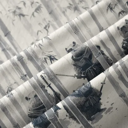 Tokyo-Tiger Capybara Japanese Samurai Button-up Shirt