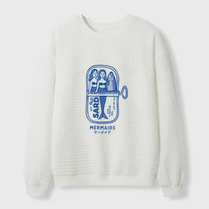 Tokyo-Tiger Mermaid Can Waffle Sweatshirt