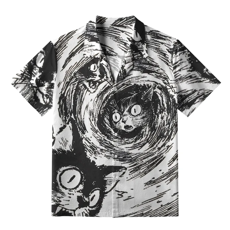 Tokyo-Tiger Cat In The Vortex Aloha Hawaiian Shirt
