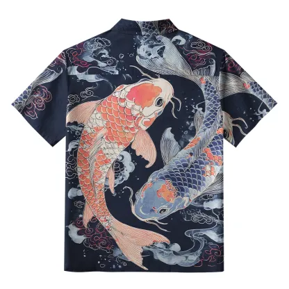 Tokyo-Tiger Two Koi Carps Aloha Hawaiian Shirt