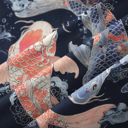 Tokyo-Tiger Two Koi Carps Aloha Hawaiian Shirt