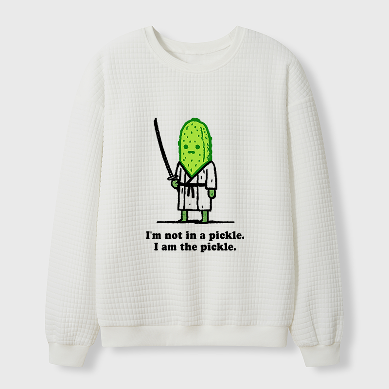 Tokyo-Tiger Funny Cucumber Samurai Waffle Sweatshirt