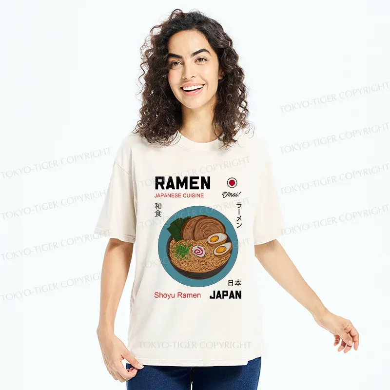 Tokyo-Tiger Japanese Classic Ramen Washed T-Shirt
