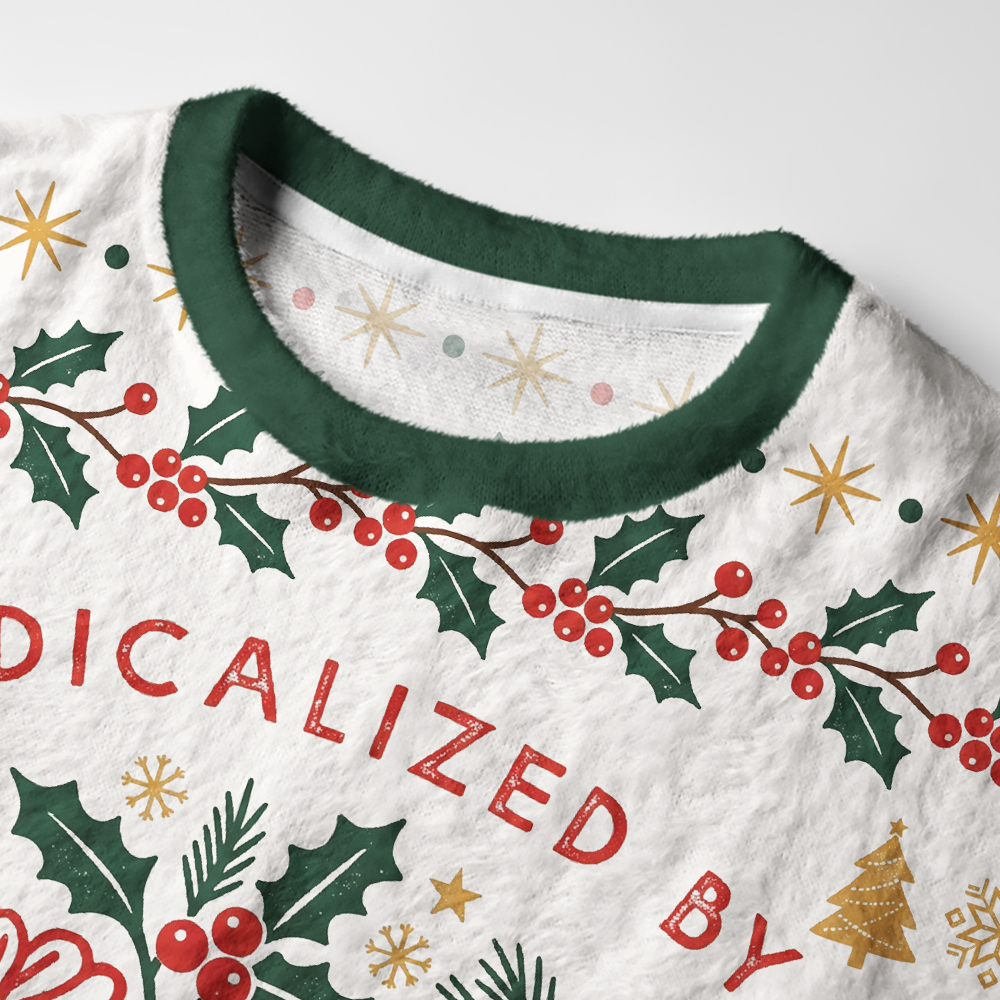 Tokyo-Tiger Pigeon That Was Moved Fuzzy Christmas Ugly Sweatshirt