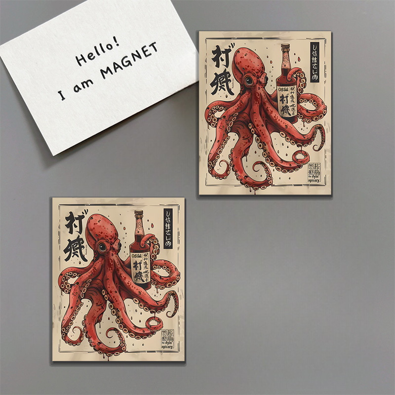 Tokyo-Tiger Osaka Saké Octopus Fridge Magnet