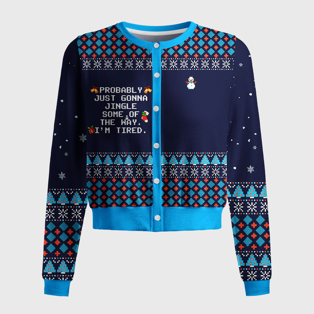 Tokyo-Tiger Too Tired to Fully Jingle Women's Lightweight Cardigan
