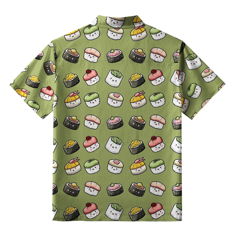 Tokyo-Tiger Cute Sushi Team Aloha Hawaiian Shirt