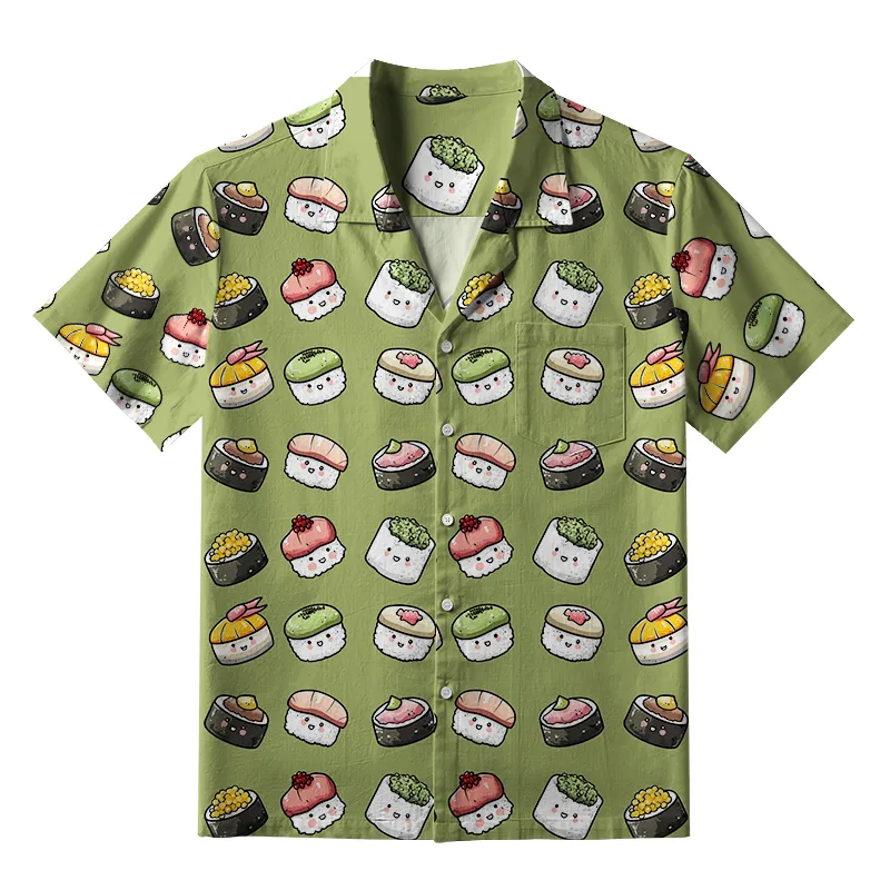 Tokyo-Tiger Cute Sushi Team Aloha Hawaiian Shirt Sale