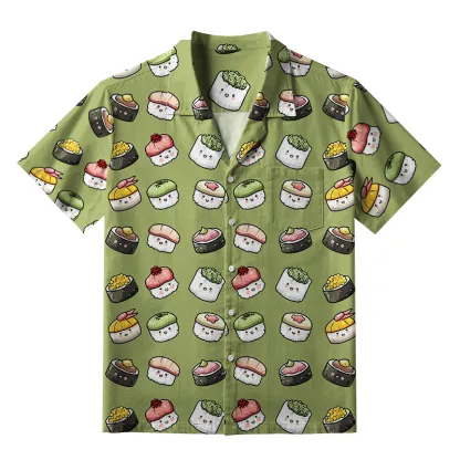 Tokyo-Tiger Cute Sushi Team Aloha Hawaiian Shirt