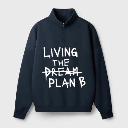 Tokyo-Tiger Implement Plan B Half Zip Fleece Sweatshirt