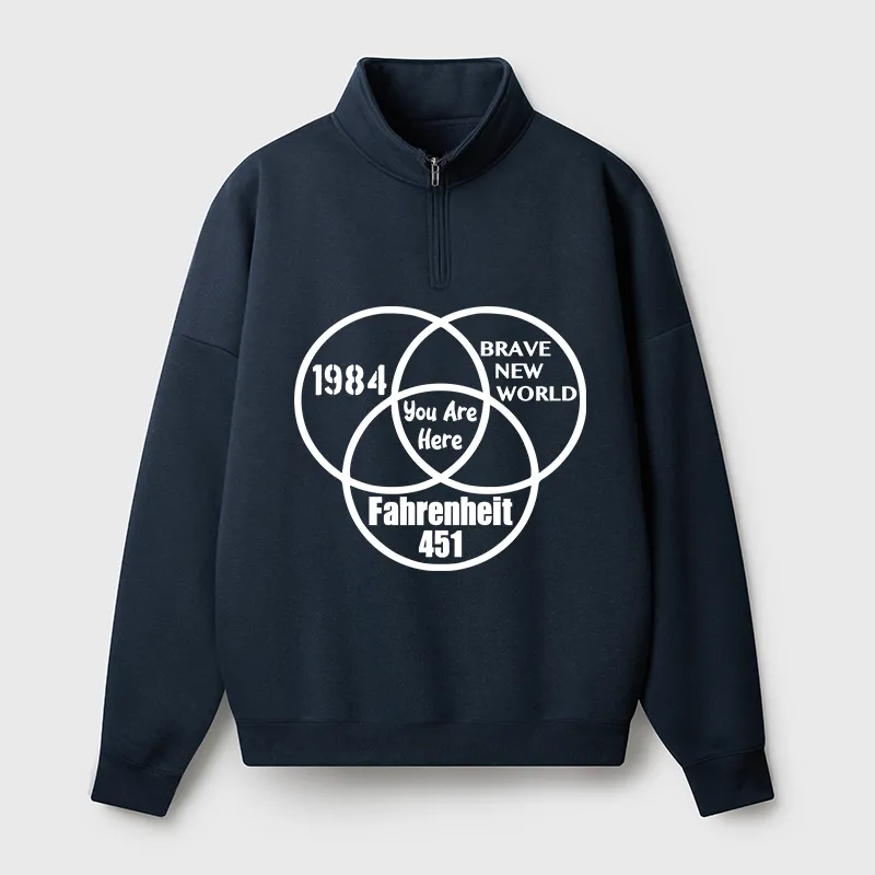 Tokyo-Tiger Multidimensional Thinking And Rebellion Half Zip Fleece Sweatshirt