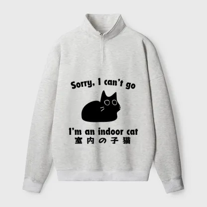 Tokyo-Tiger Indoor Kitten Half Zip Fleece Sweatshirt