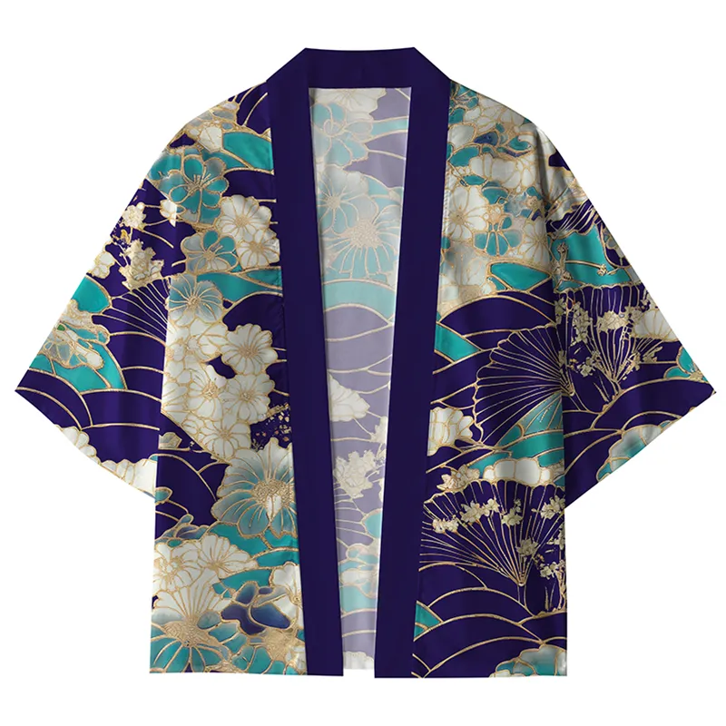 Tokyo-Tiger Flower Wave Kimono Cardigan