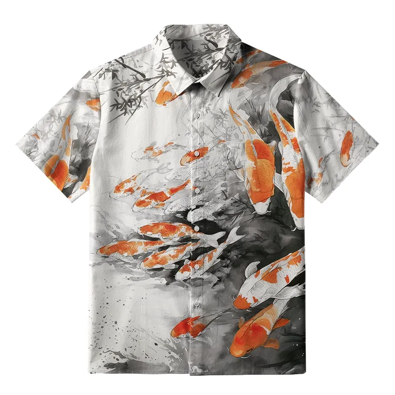 Tokyo-Tiger Dance Of The Koi Button-up Shirt Sale – tokyo-tiger