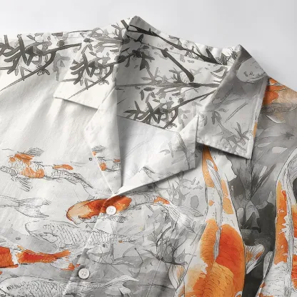 Tokyo-Tiger Dance Of The Koi Aloha Hawaiian Shirt