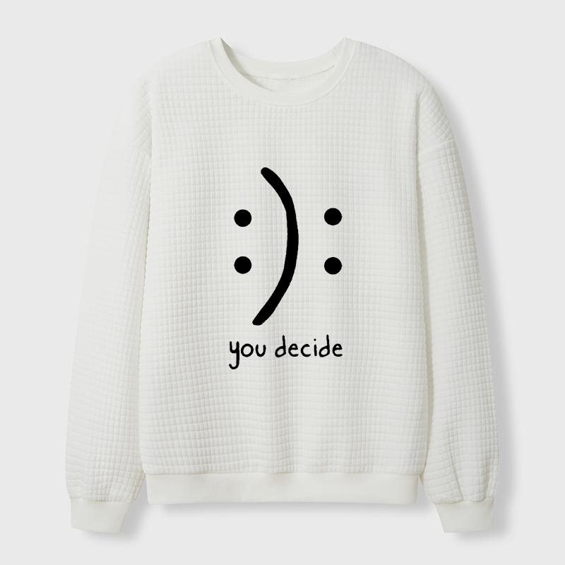 Tokyo-Tiger Laugh Or Sad Waffle Sweatshirt