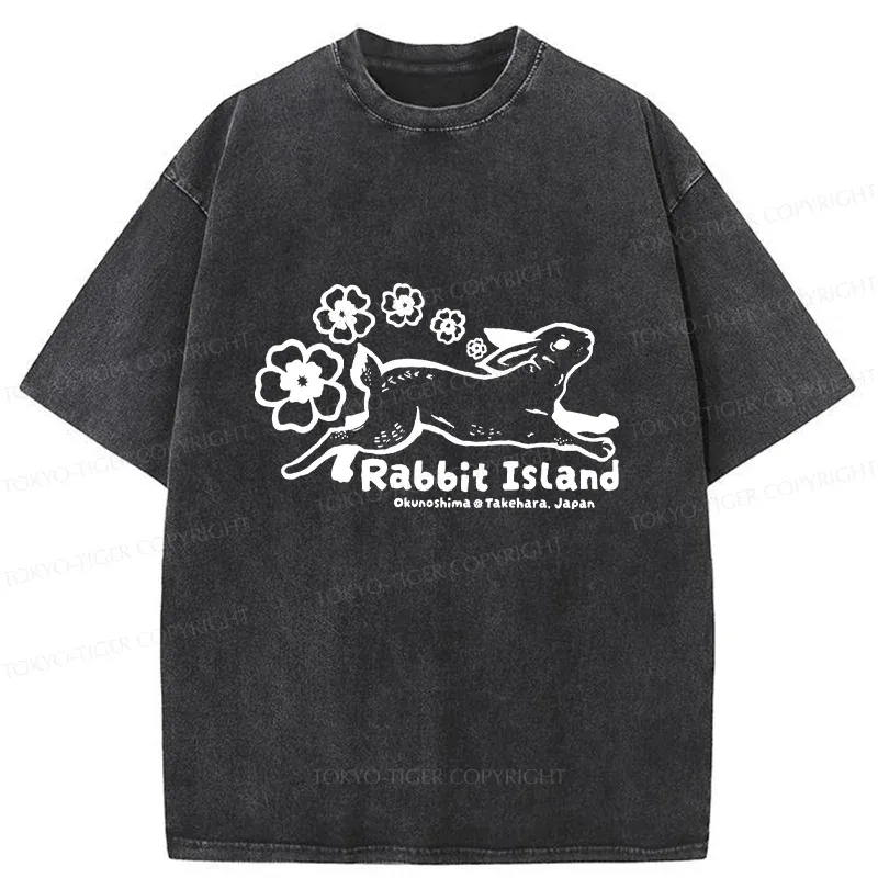 Tokyo-Tiger Rabbit Island Washed T-Shirt