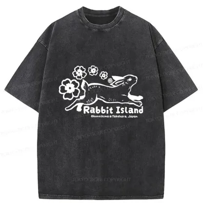 Tokyo-Tiger Rabbit Island Washed T-Shirt