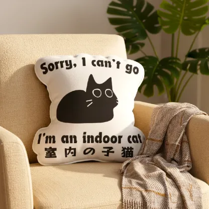 Tokyo-Tiger Indoor Kitten Shaped Throw Pillow