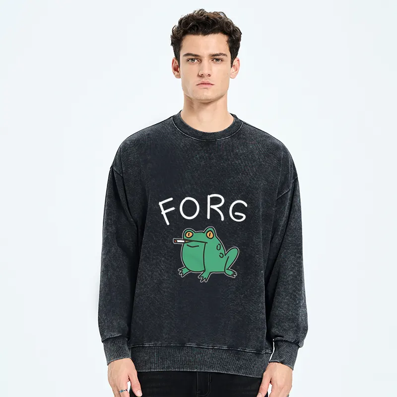 Tokyo-Tiger Smoking Frog Washed Sweatshirt
