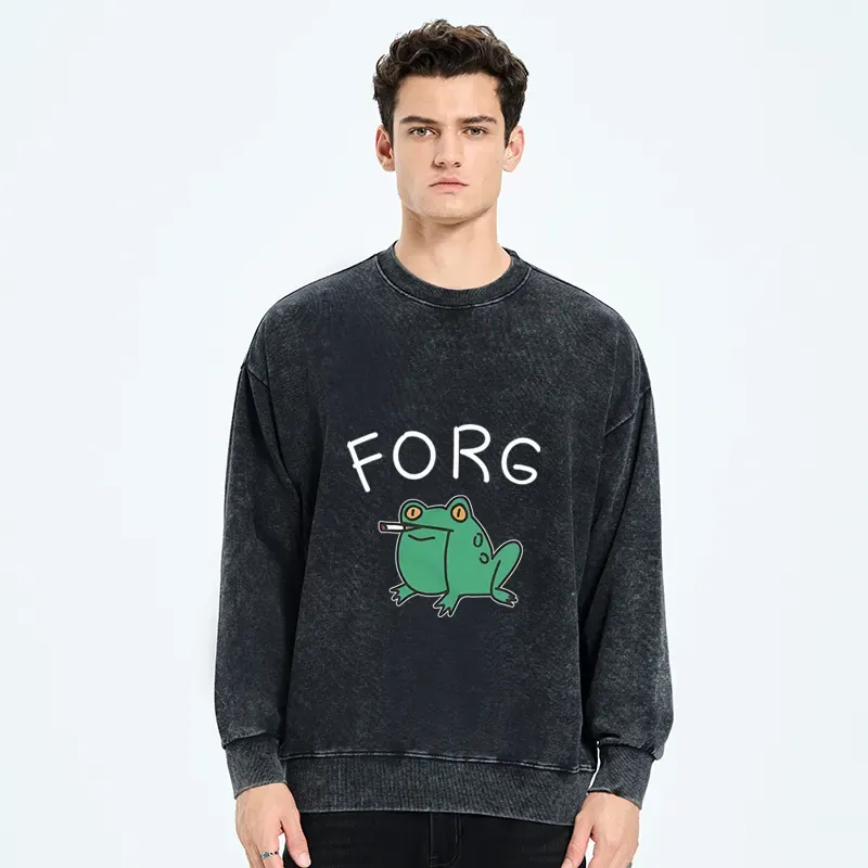 Tokyo-Tiger Smoking Frog Washed Sweatshirt