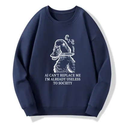 Tokyo-Tiger Smoking Duck Funny Classic Sweatshirt