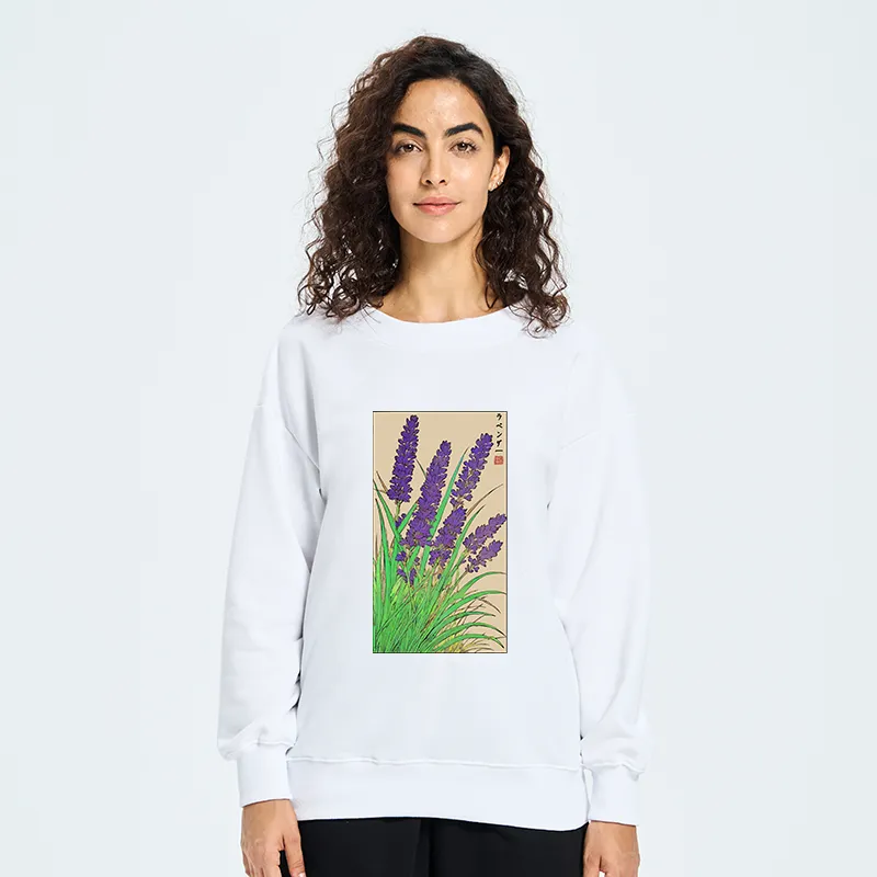 Tokyo-Tiger Japanese Lavender Classic Sweatshirt