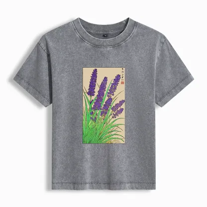 Tokyo-Tiger Japanese Lavender Women's Washed T-shirt