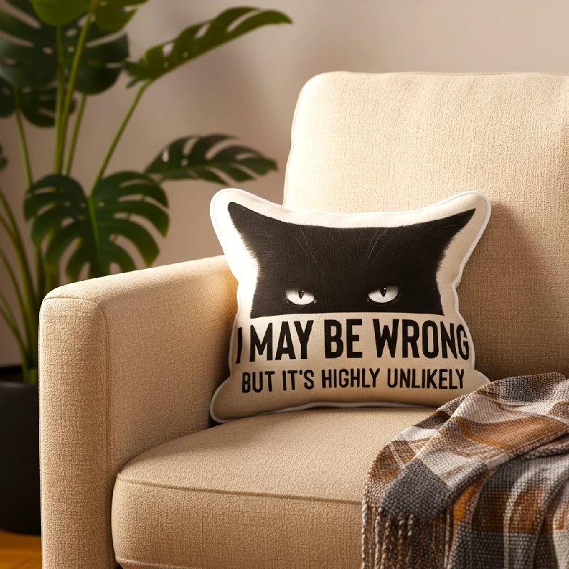 Tokyo-Tiger Cat Can Do No Wrong Shaped Throw Pillow