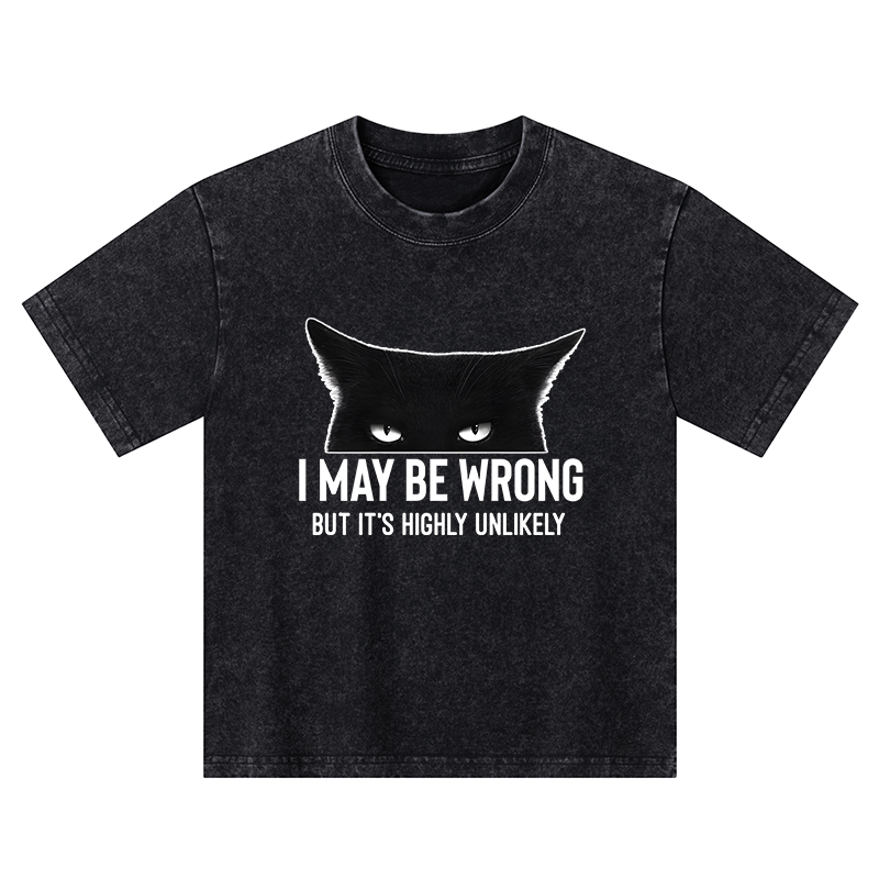Tokyo-Tiger Cat Can Do No Wrong Kids Washed T-Shirt