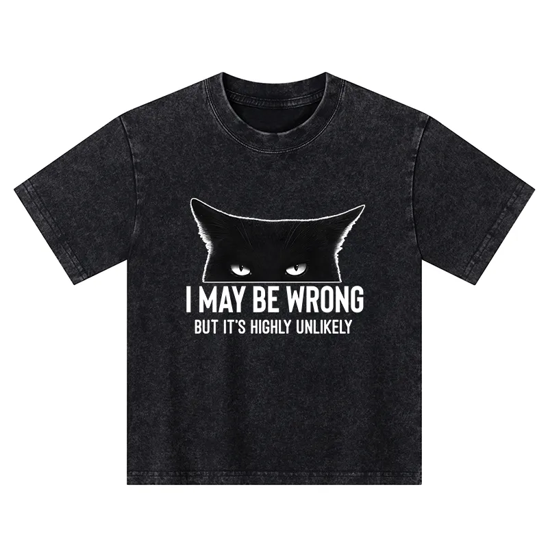 Tokyo-Tiger Cat Can Do No Wrong Kids Washed T-Shirt