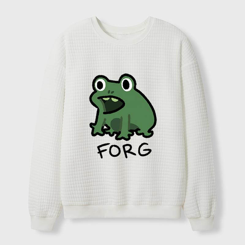 Tokyo-Tiger Funny Forg Japan Waffle Sweatshirt