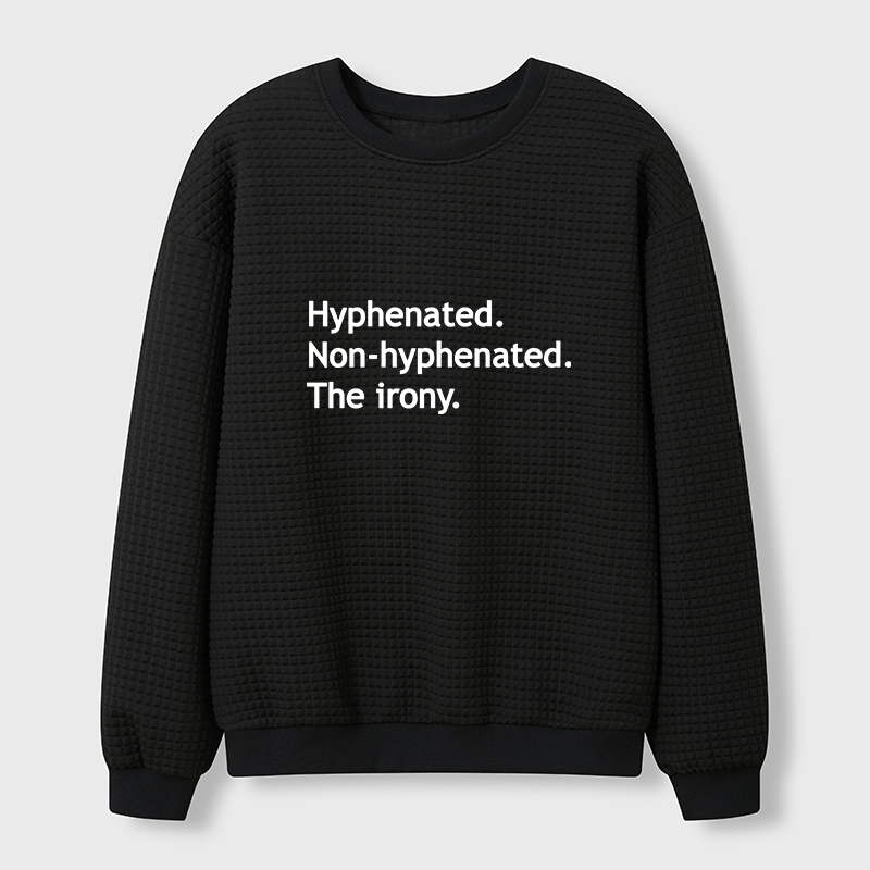 Tokyo-Tiger Hyphenated Funny Waffle Sweatshirt