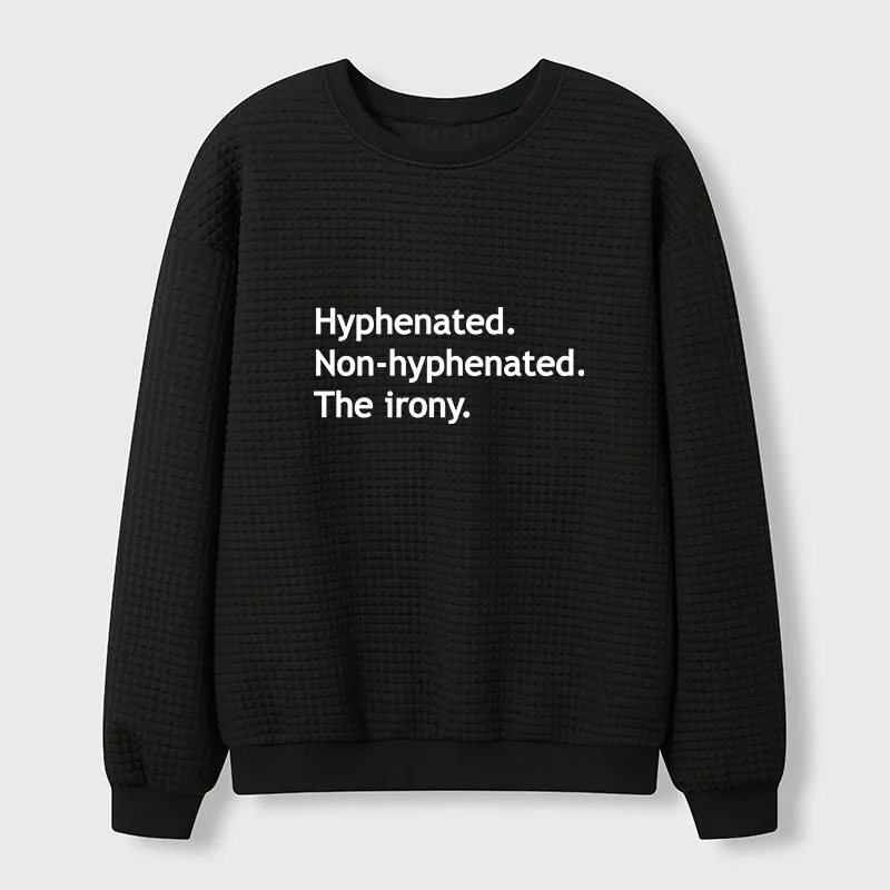 Tokyo-Tiger Hyphenated Funny Waffle Sweatshirt
