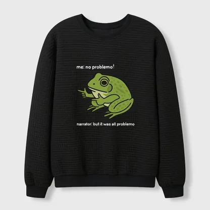 Tokyo-Tiger Stupid Frog Meme Waffle Sweatshirt