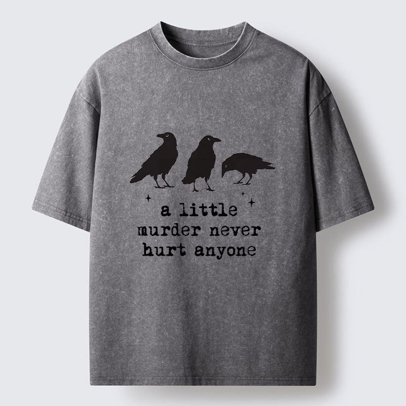 Tokyo-Tiger Crow Murder Vibe Washed T-Shirt