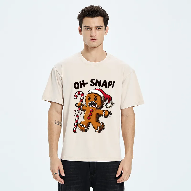 Tokyo-Tiger Funny Gingerbread With Broken Candy Cane Meme Washed T-Shirt