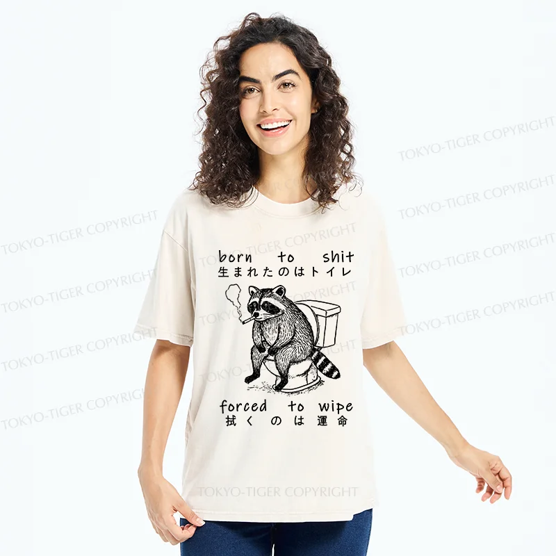 Tokyo-Tiger Decadent Raccoon Washed T-Shirt