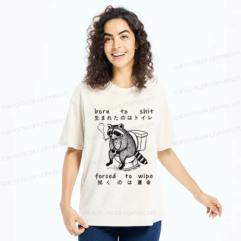 Tokyo-Tiger Decadent Raccoon Washed T-Shirt