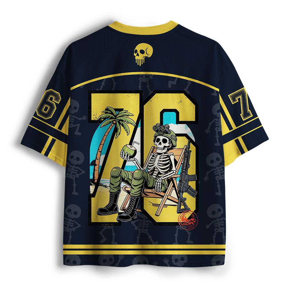 Tokyo-Tiger Time Out Skull Mesh Jersey