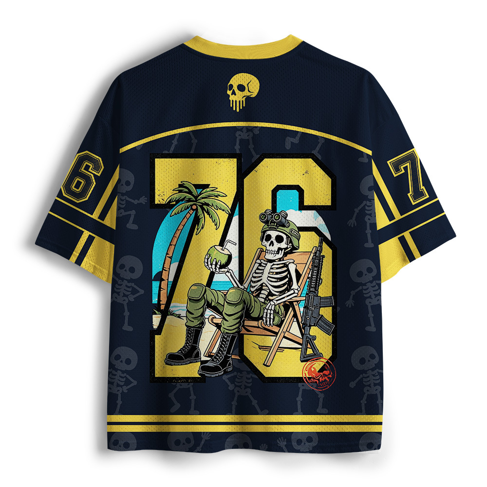 Tokyo-Tiger Time Out Skull Mesh Jersey