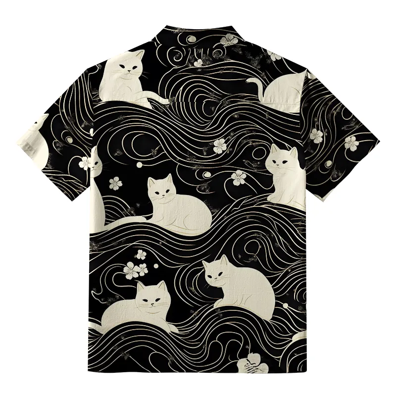 Tokyo-Tiger Mysterious Cat Aloha Hawaiian Shirt