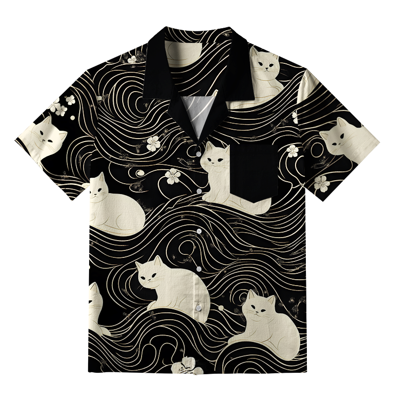 Tokyo-Tiger Mysterious Cat Aloha Hawaiian Shirt
