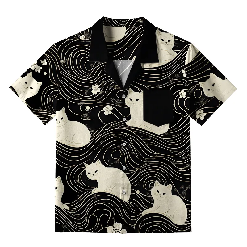 Tokyo-Tiger Mysterious Cat Aloha Hawaiian Shirt Sale