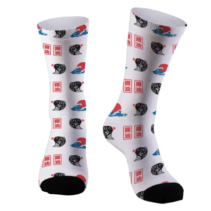 Tokyo-Tiger Japanese Soy Sauce And Wave Socks