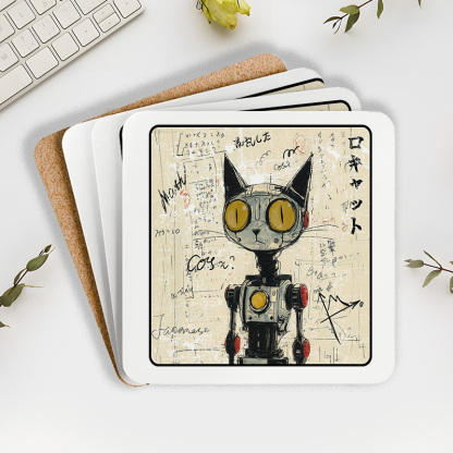 Tokyo-Tiger Robot Cat Coaster