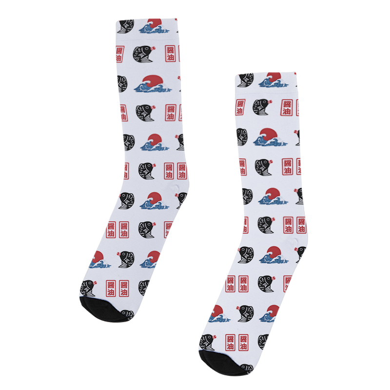 Tokyo-Tiger Japanese Soy Sauce And Wave Socks